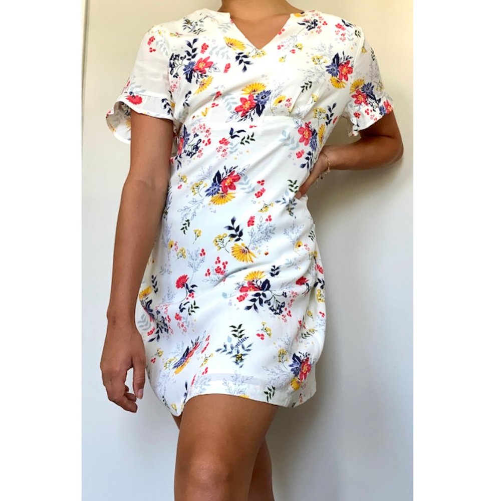 Lucky Brand White Floral Mini Dress